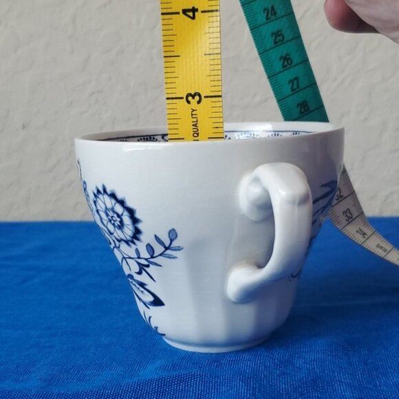 VTG J & G Meakin Classic Blue Nordic Onion Blue and White Tea Cup - Picture 7 of 8